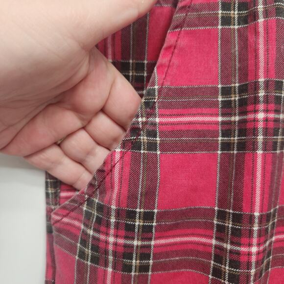 Love Love Love Y2K Red Plaid Grunge Faux Cargo Plus Joggers Pants Women's 3X - Picture 5 of 12